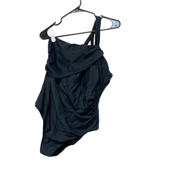 Cupshe Black Brazilian Obsession Asymmetrical Neck One Piece Swimsuit Size XL - Picture 1 of 6